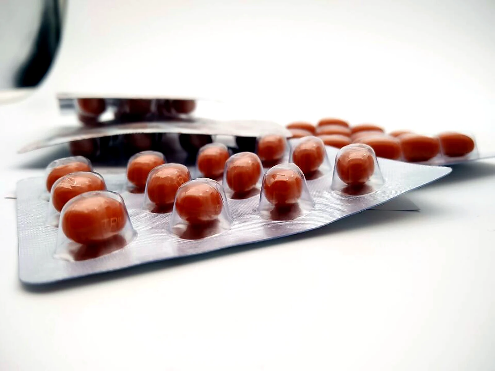 Softgel blister supplement packaging close-up